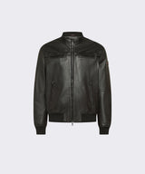 PeUTEREY giubbino biker in pelle Nero