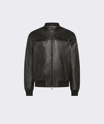 giubbino biker in pelle SANDS LE TTP FW 09 NER PeUTEREY 