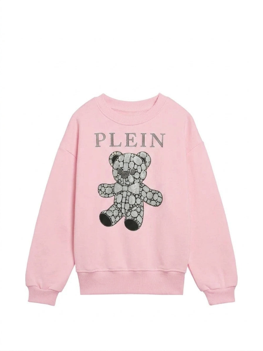 felpa con orso strass F6PHJGSW007 042 PHILIPP PLEIN 