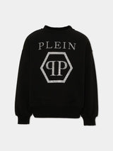PHILIPP PLEIN felpa con strass exagon Nero