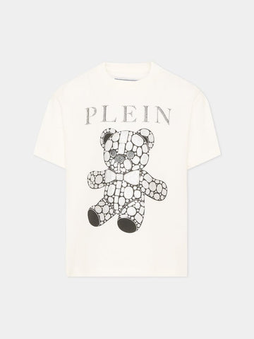 t-shirt con orso strass F6PHJGTH005 002 PHILIPP PLEIN 