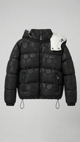 PHILIPP PLEIN Piumino imbottito con logo monogram Nero