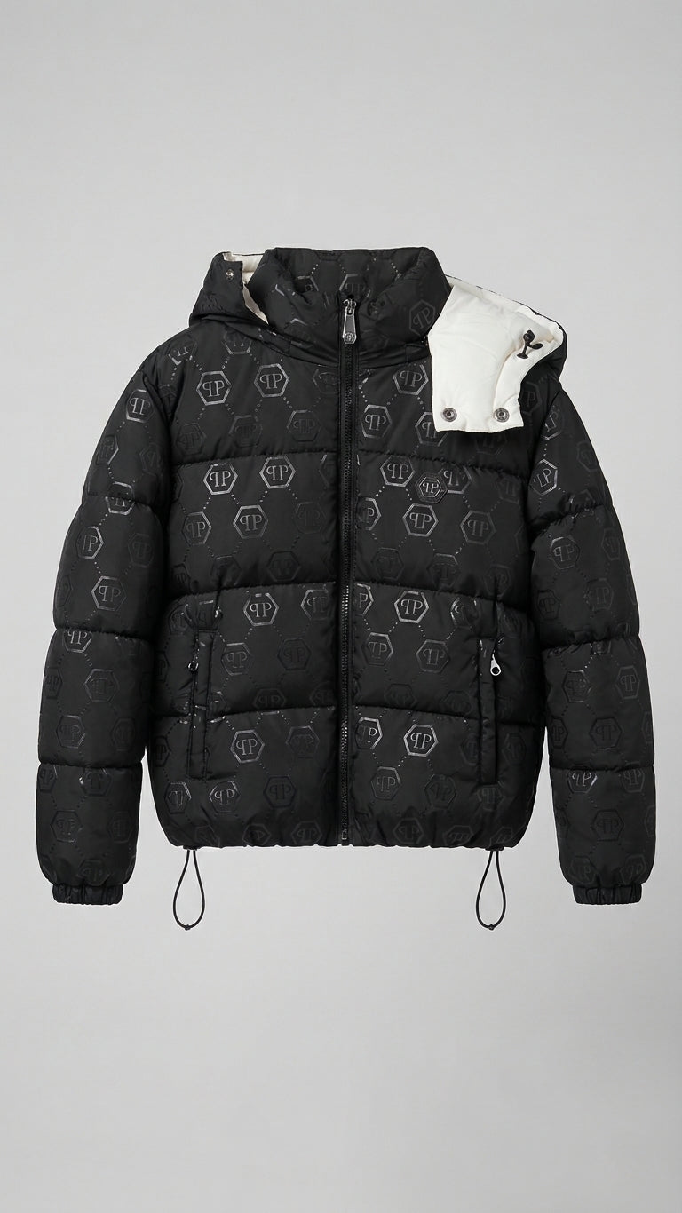 Piumino imbottito con logo monogram F6PHJUPF073 110 PHILIPP PLEIN 