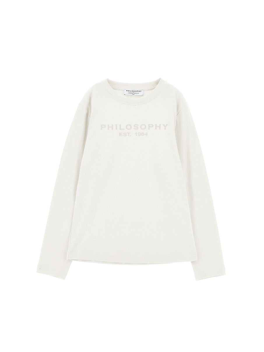 t-shirt maniche lunghe con logo I9H601 8703 0001 PHILOSOPHY 