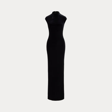 abito collo alto in velluto 253-B27584 001 LAUREN RALPH LAUREN 