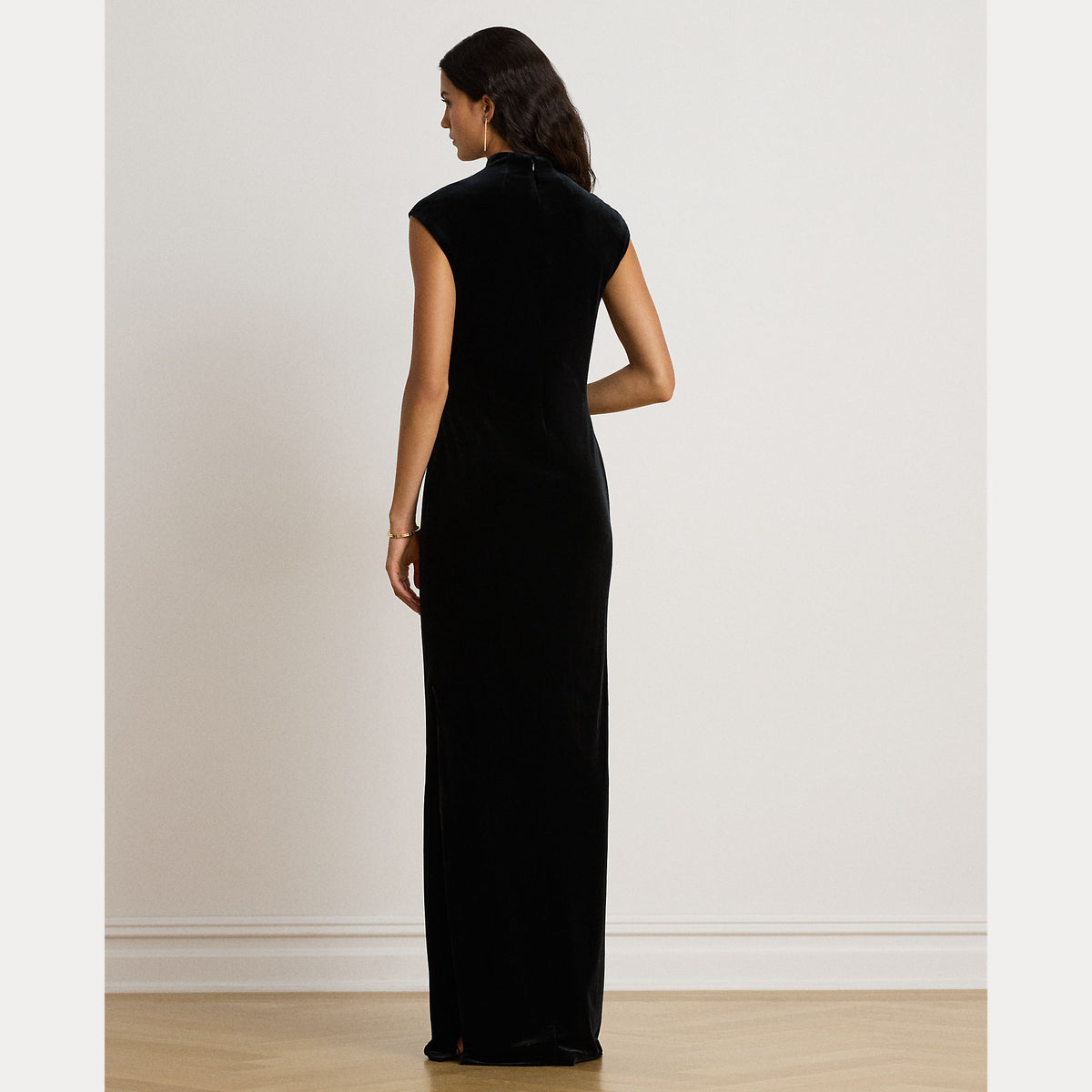 abito collo alto in velluto 253-B27584 001 LAUREN RALPH LAUREN 