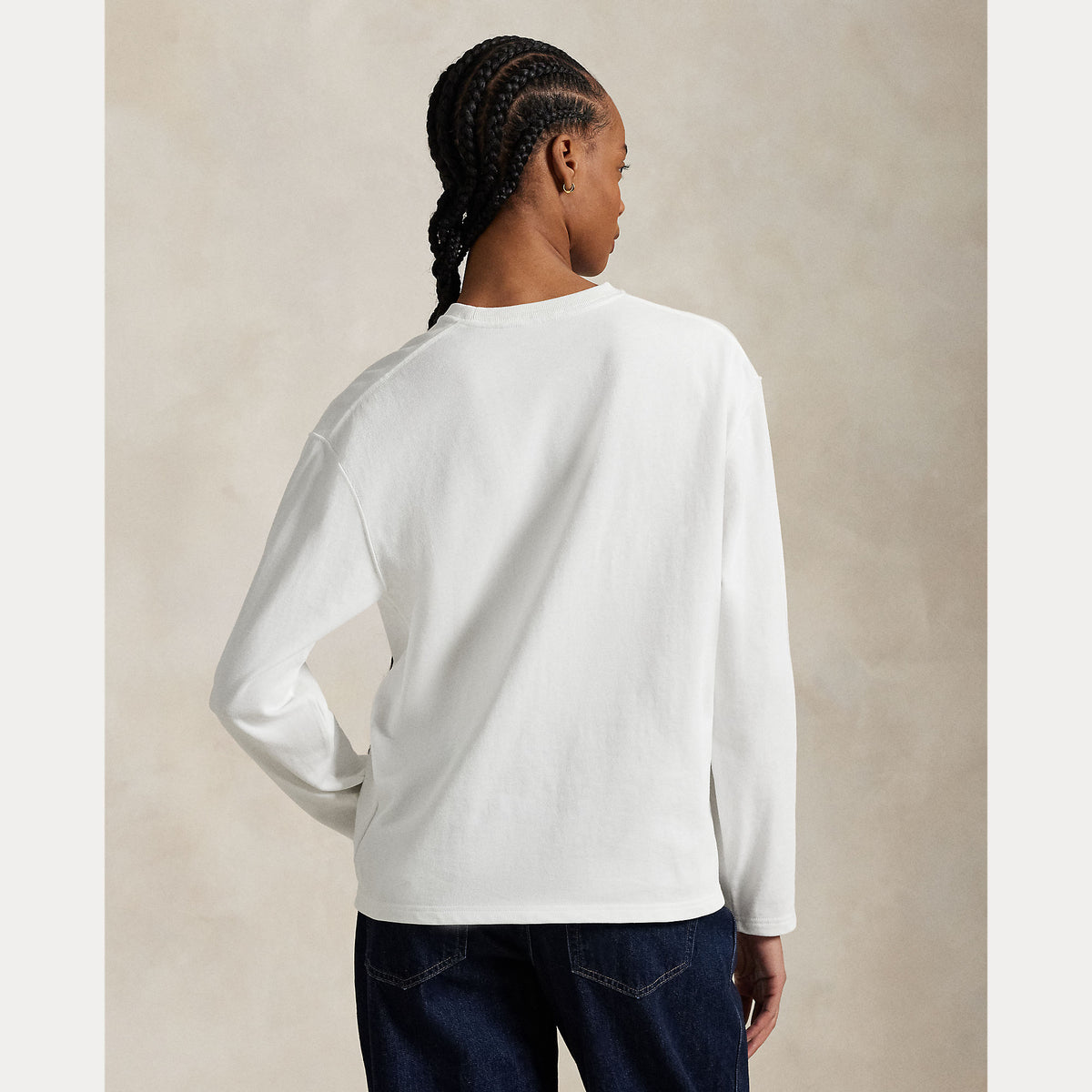 t-shirt con logo maniche lunghe 211-967105 001 RALPH LAUREN POLO 