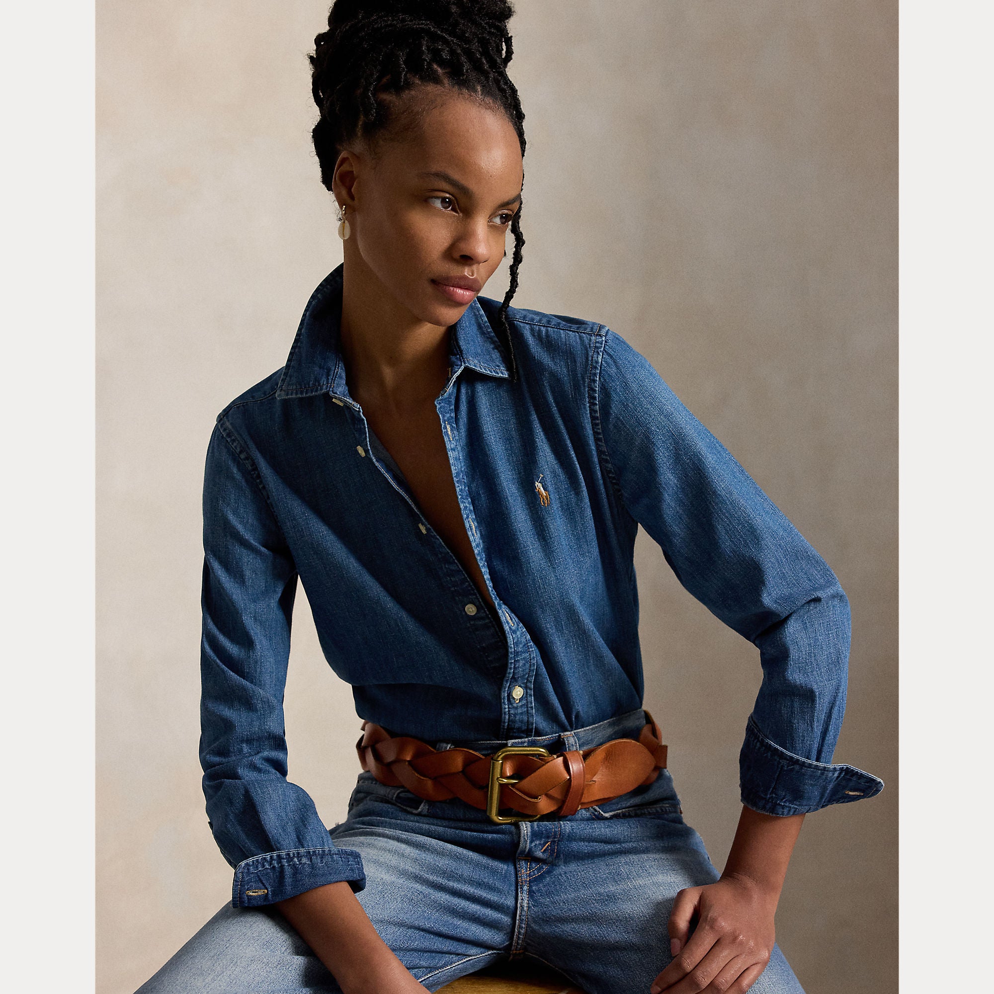 camicia in denim slim fit 211-969458 001 RALPH LAUREN POLO 