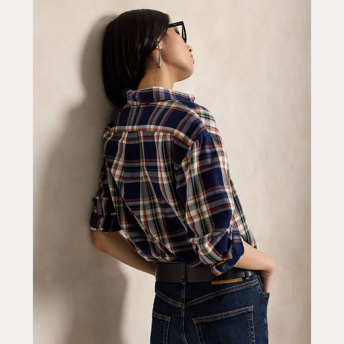 camicia a quadri in cotone 211-971515 502 RALPH LAUREN POLO 