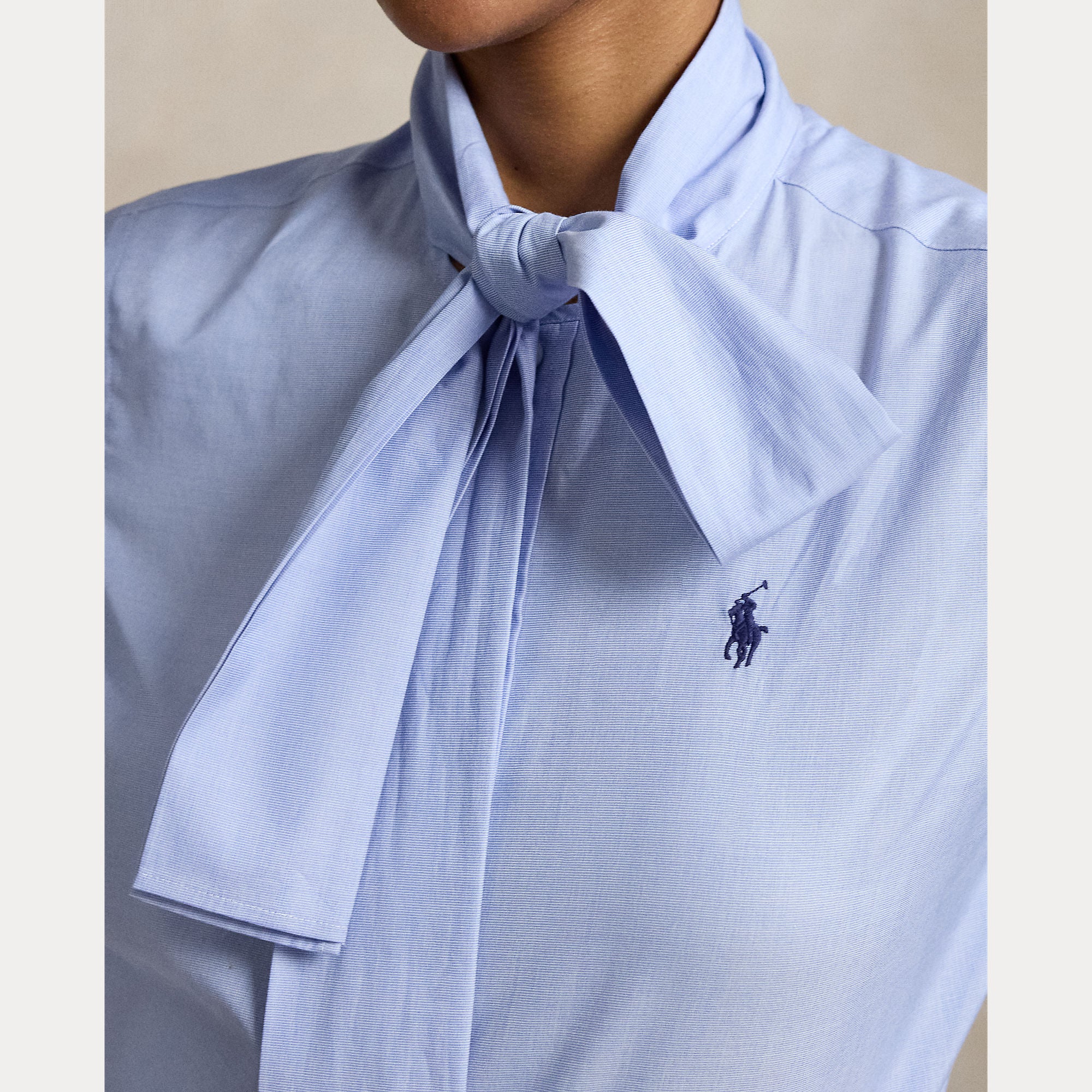 camicia con lacci al collo 211-B17147 001 RALPH LAUREN POLO 