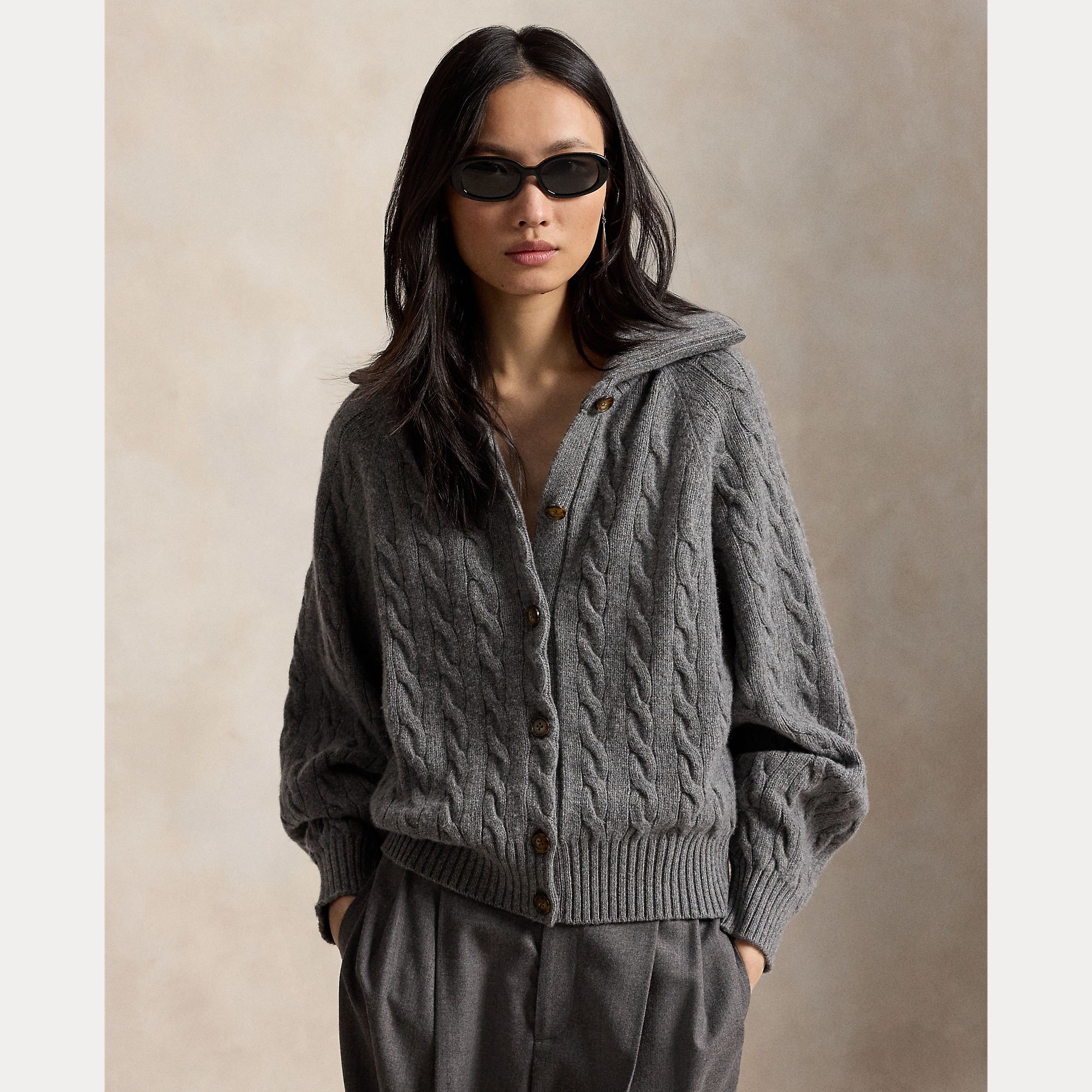 giacca in lana e cashmere a trecce 211-B17757 002 RALPH LAUREN POLO 