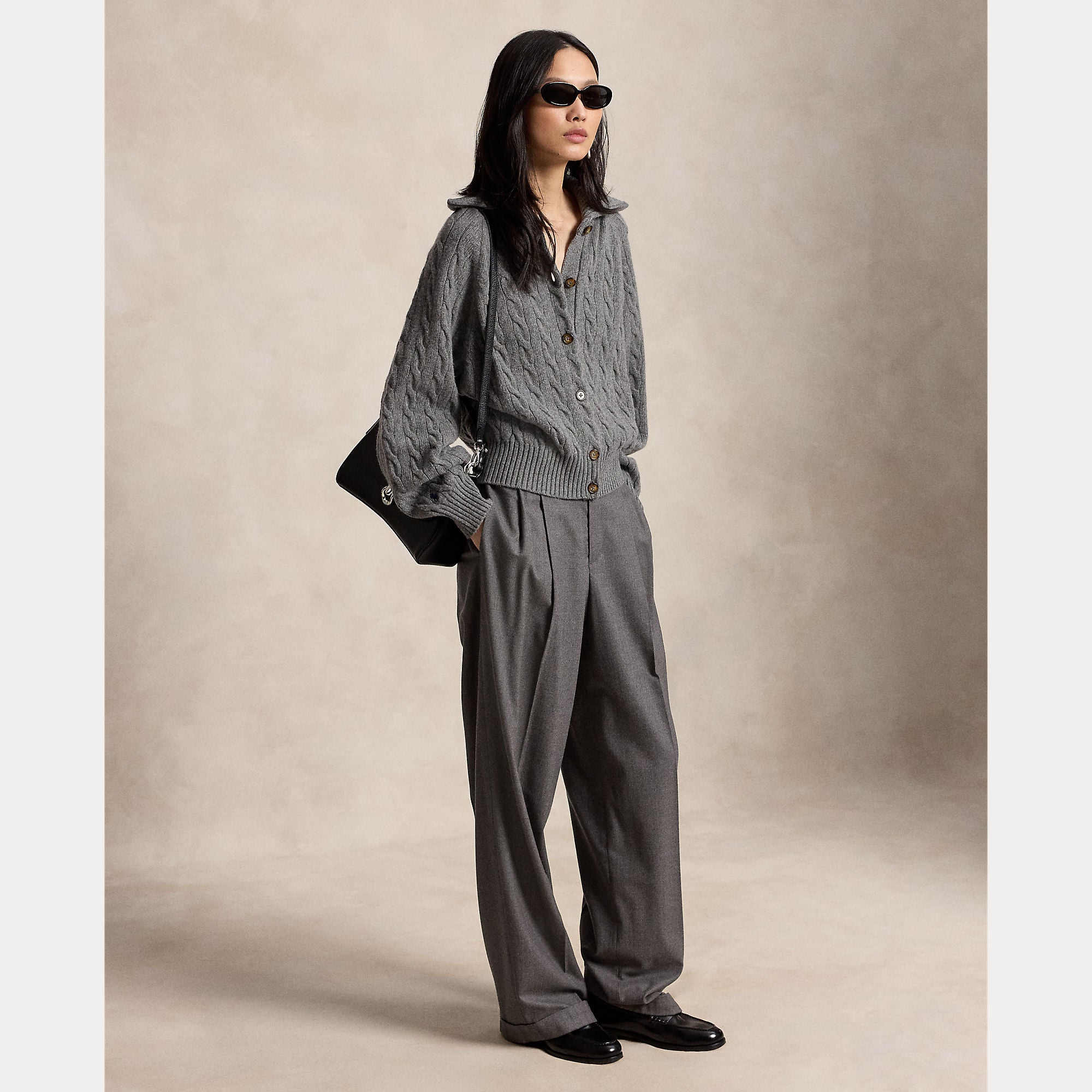 giacca in lana e cashmere a trecce 211-B17757 002 RALPH LAUREN POLO 