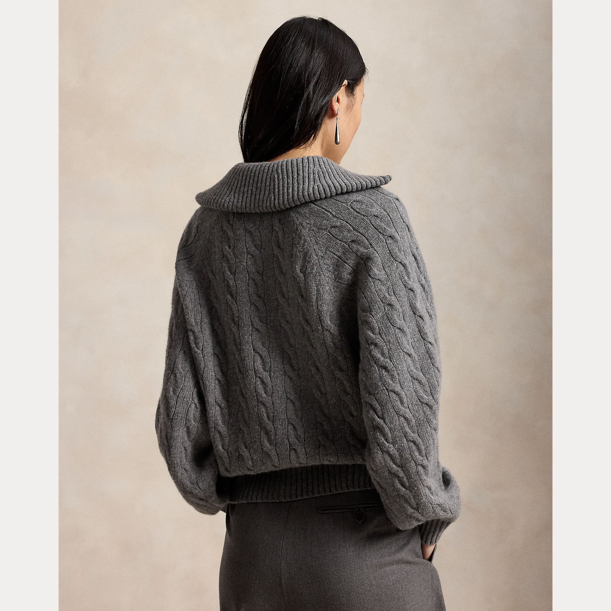 giacca in lana e cashmere a trecce 211-B17757 002 RALPH LAUREN POLO 