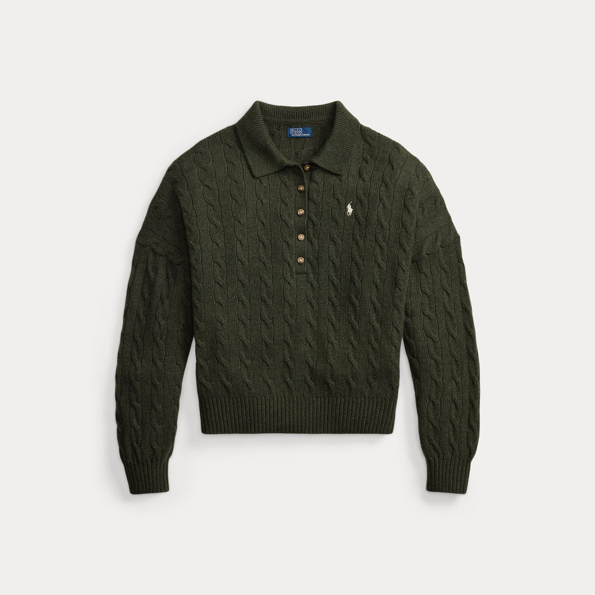 maglione a polo in lana e cashmere 211-B17767 002 RALPH LAUREN POLO 