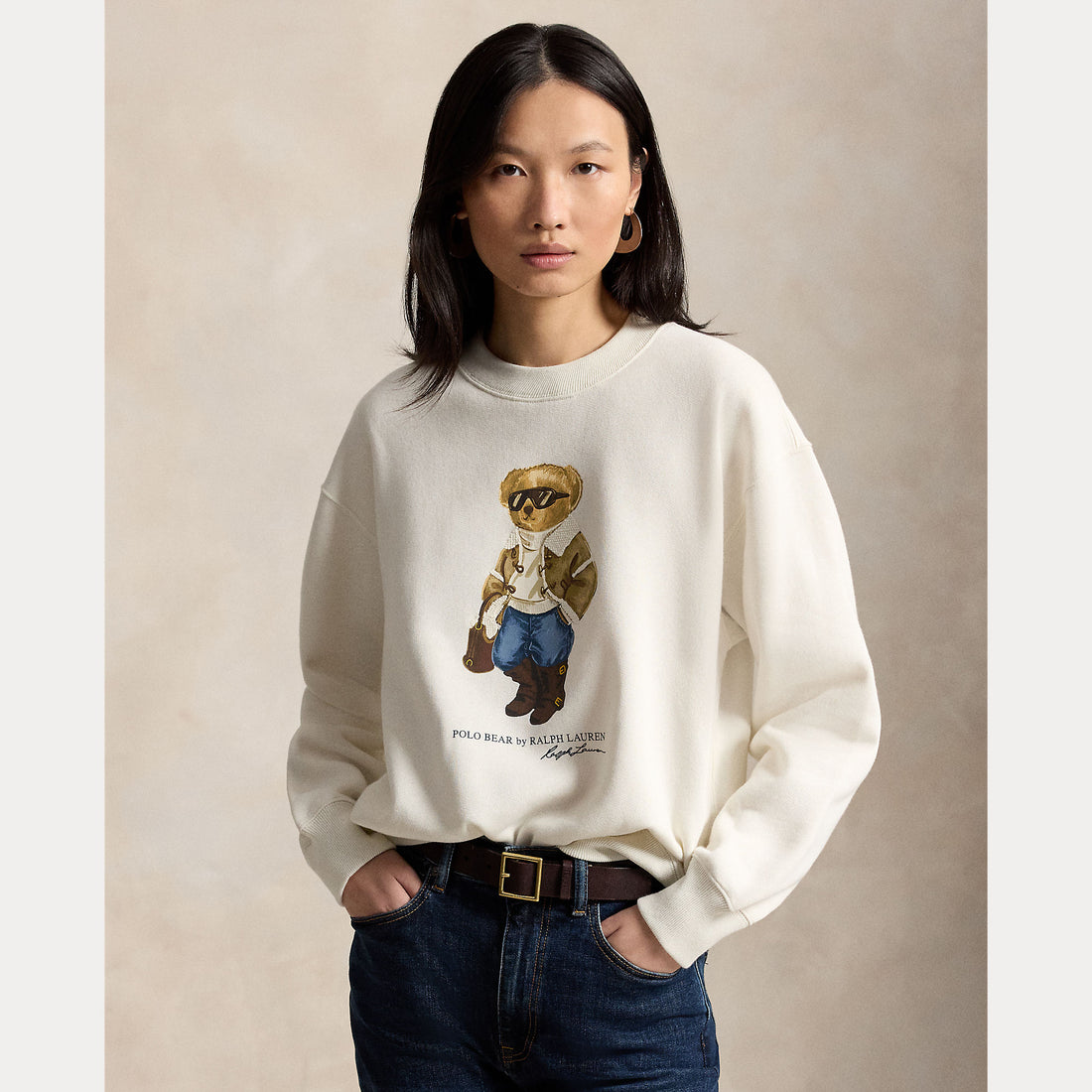 felpa in pile con orso 211-B23856 001 RALPH LAUREN POLO 