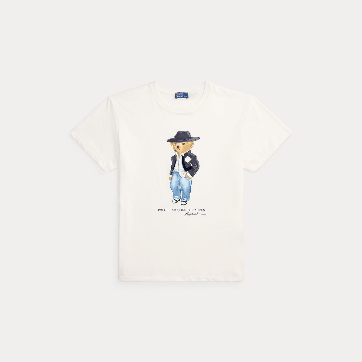 t-shirt con orsetto in contrasto 211-B23858 001 RALPH LAUREN POLO 