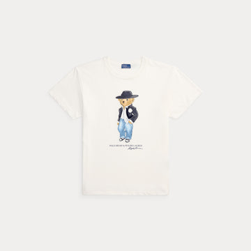 t-shirt con orsetto in contrasto 211-B23858 001 RALPH LAUREN POLO 