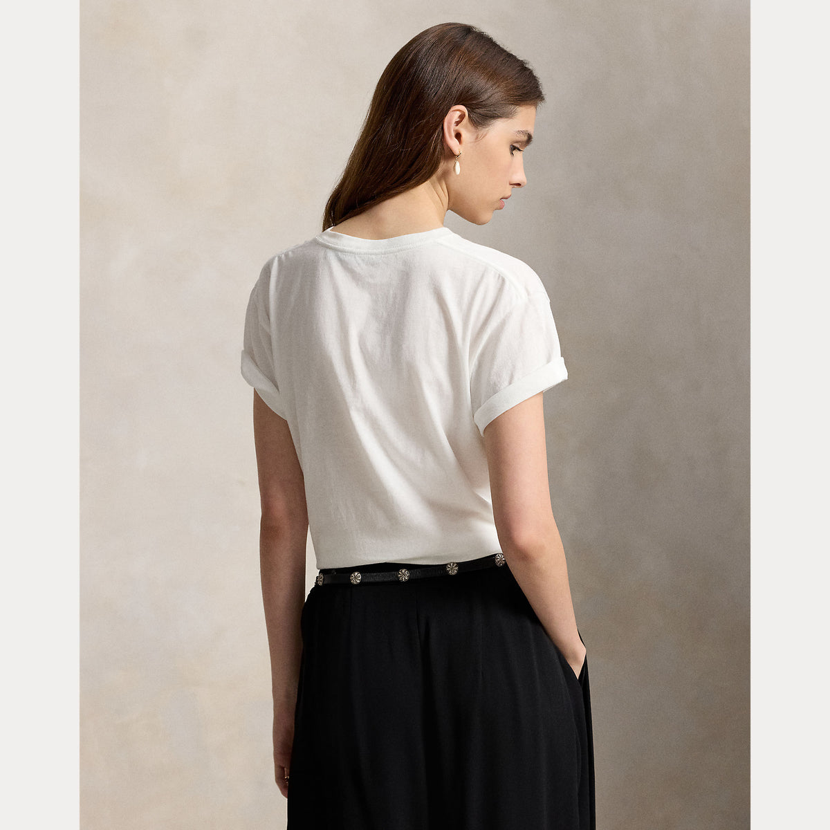 t-shirt con orsetto in contrasto 211-B23858 001 RALPH LAUREN POLO 