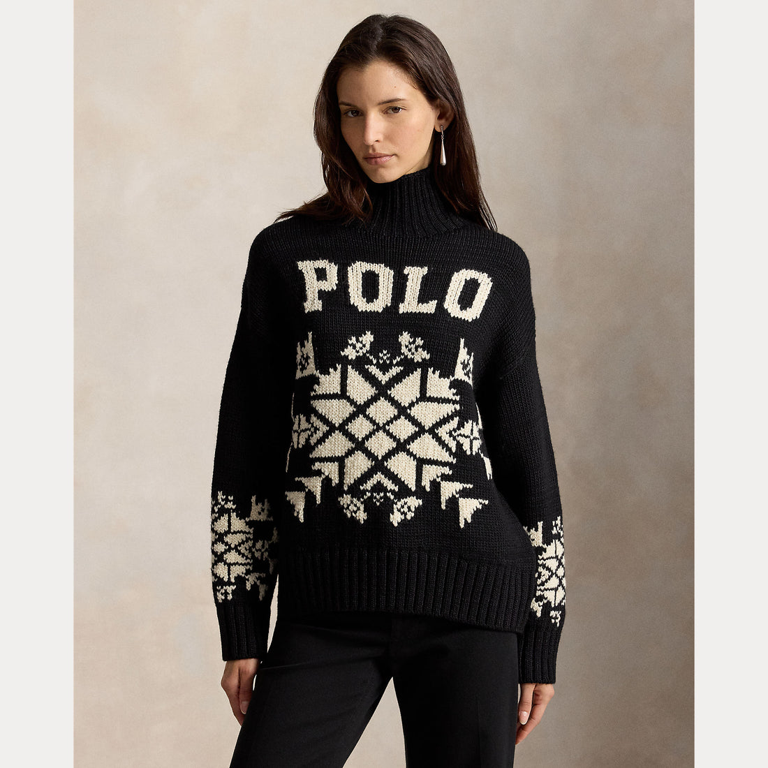 maglione collo alto in lana 211-B23923 001 RALPH LAUREN POLO 