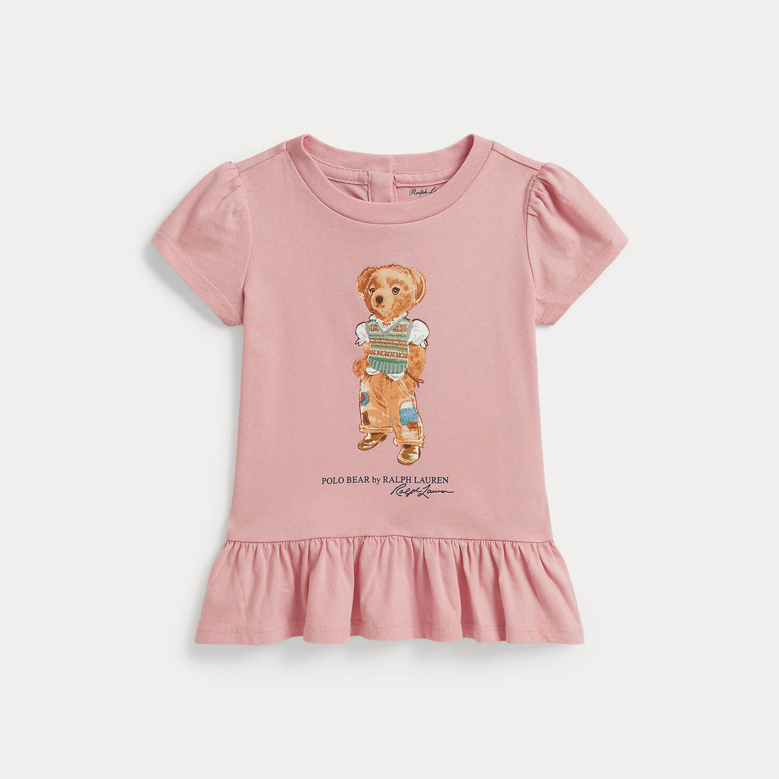 t-shirt con peplu 310-B22683 001 RALPH LAUREN POLO 