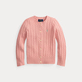 RALPH LAUREN POLO cardigan a trecce sottili Rosa