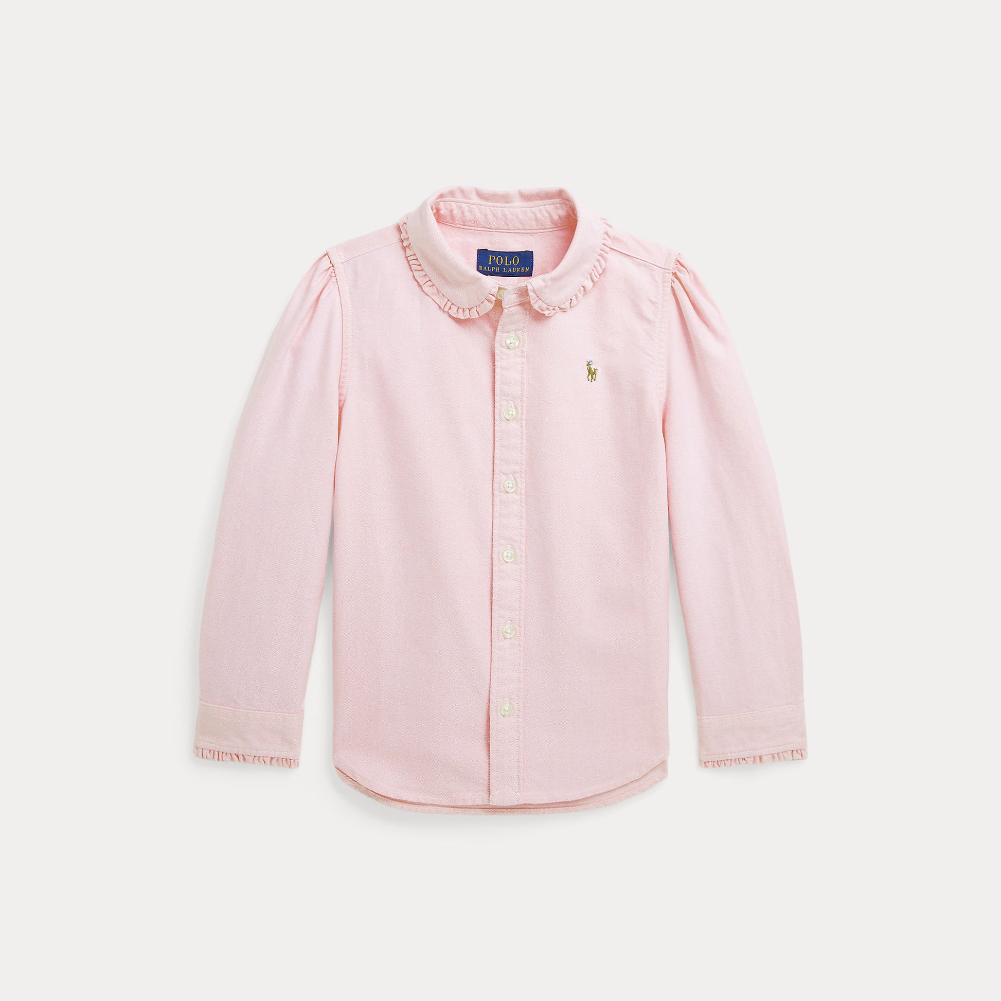 camicia oxford in cotone con balze 312-929954 002 RALPH LAUREN POLO 