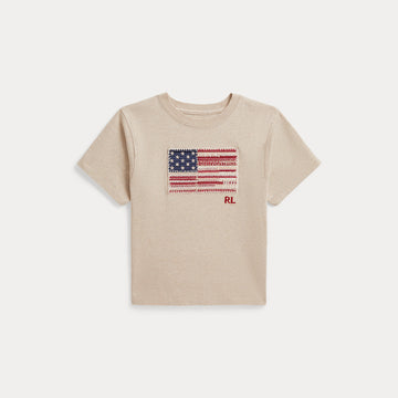 t-shirt con bandiera 312-B20043 001 RALPH LAUREN POLO 