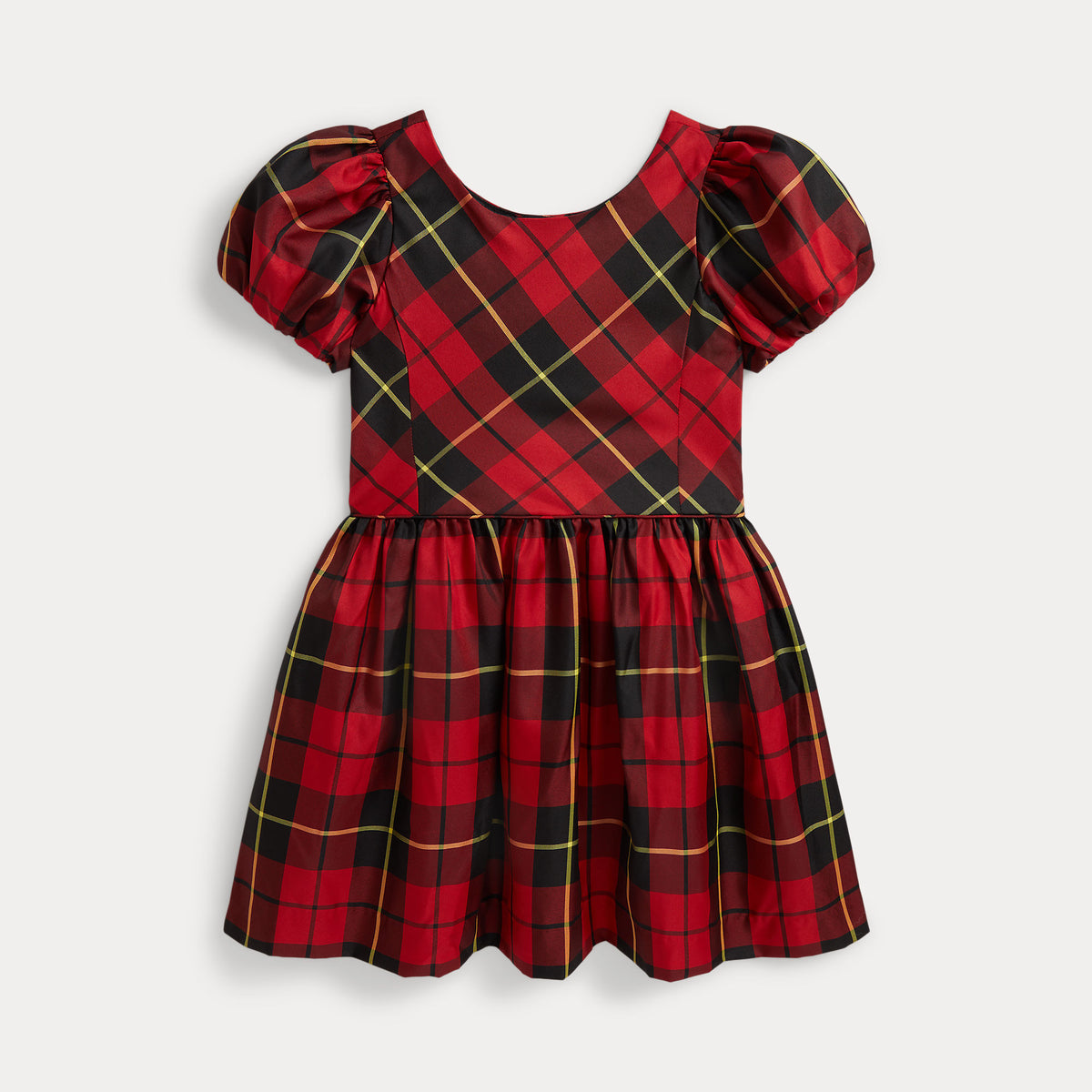abito a quadri con maniche a palloncino 312-B28392 001 RALPH LAUREN POLO 