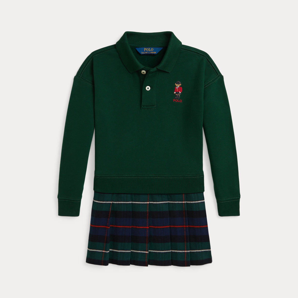 abito in pile con gonna 312-B28479 001 RALPH LAUREN POLO 