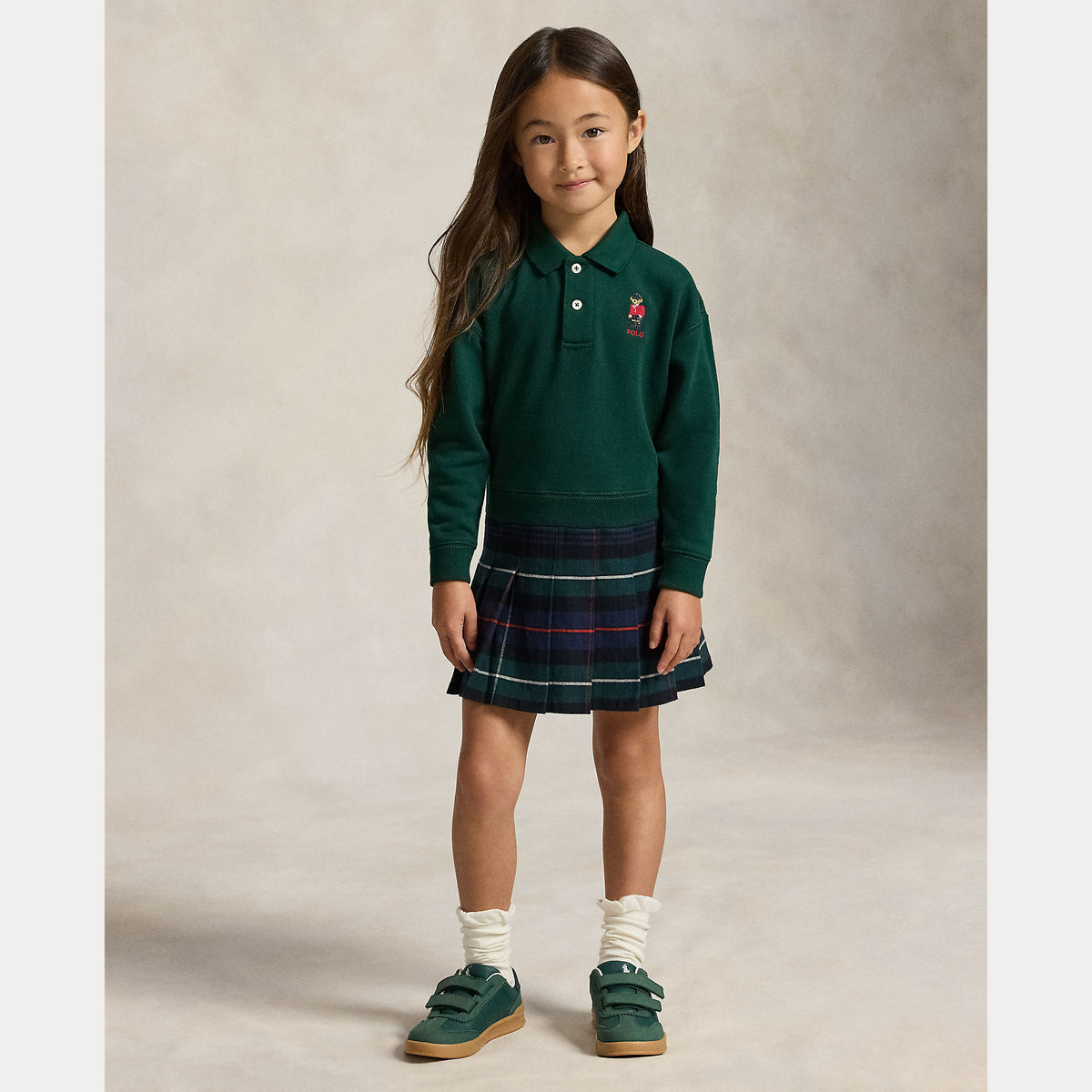 abito in pile con gonna 312-B28479 001 RALPH LAUREN POLO 