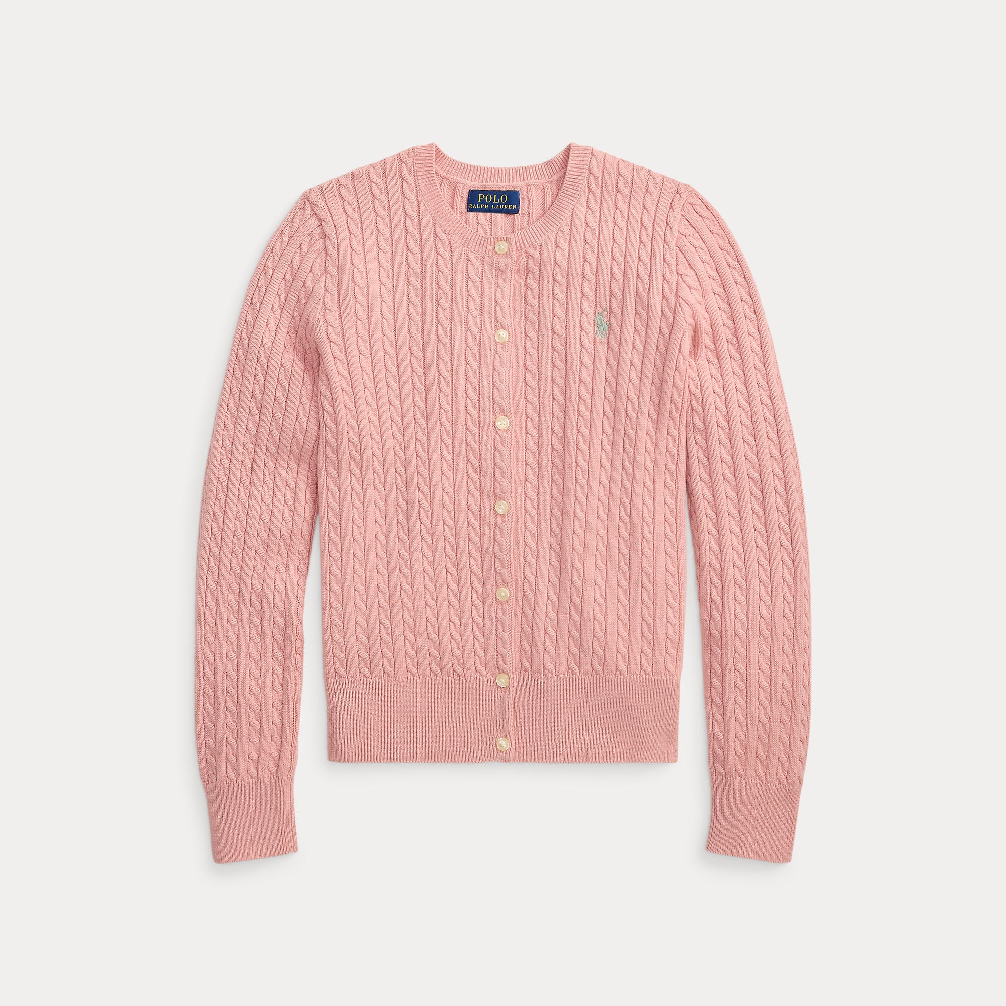 cardigan bambina in cotone a trecce 313-543047 506 RALPH LAUREN POLO 
