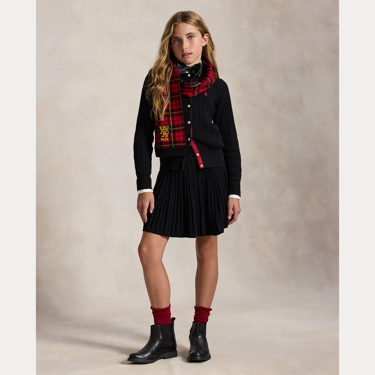completo cardigan e gonna bimba 313-B28257 001 RALPH LAUREN POLO 