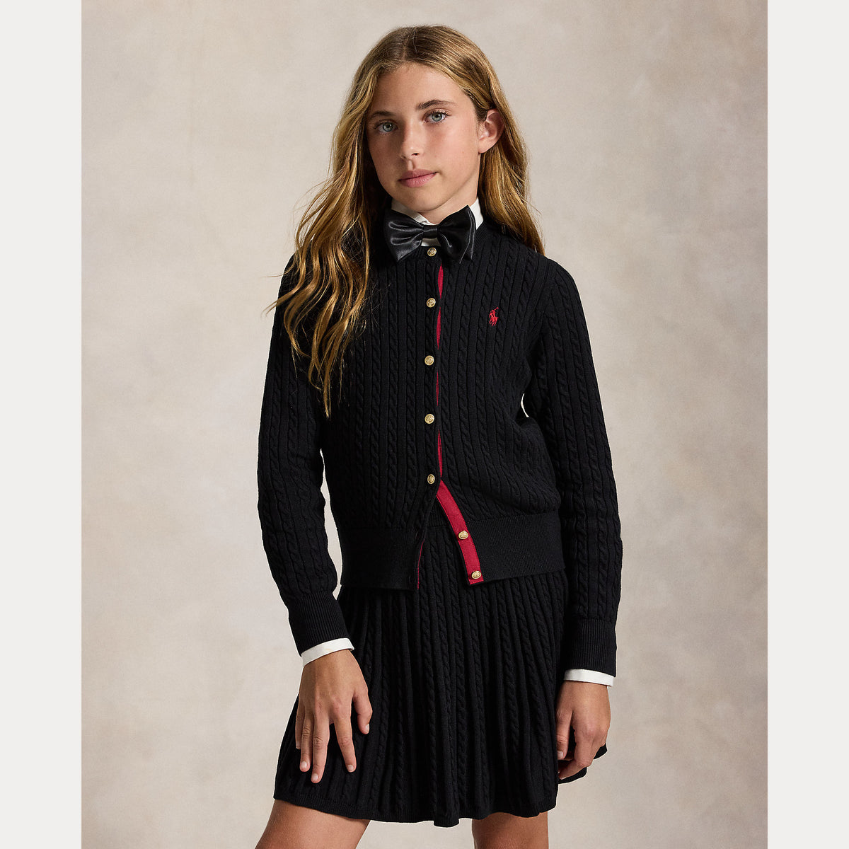 completo cardigan e gonna bimba 313-B28257 001 RALPH LAUREN POLO 