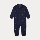 RALPH LAUREN POLO tutina in morbido cotone Blu