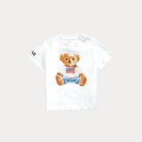 RALPH LAUREN POLO t-shirt con teddy Bianco