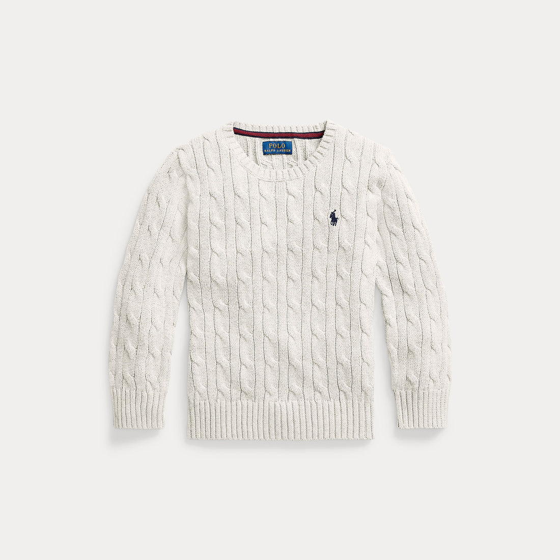 maglione a trecce con cavallino 322-702674 024 RALPH LAUREN POLO 