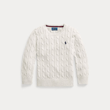 maglione a trecce con cavallino 322-702674 024 RALPH LAUREN POLO 