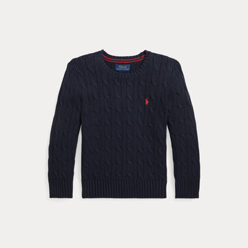 maglione a trecce con cavallino 322-702674 060 RALPH LAUREN POLO 