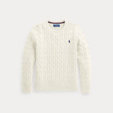 RALPH LAUREN POLO maglione bimbo in cotone a trecce Neve
