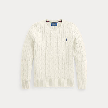 maglione bimbo in cotone a trecce 323-702674 024 RALPH LAUREN POLO 