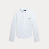 RALPH LAUREN POLO camicia bimbo con logo Bianco