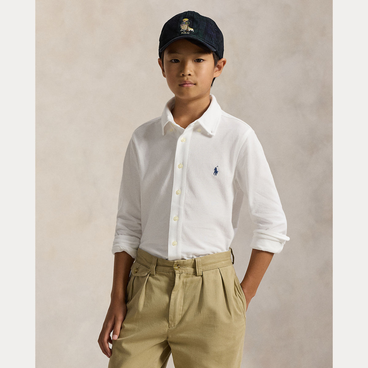 camicia bimbo con logo 323-914506 002 RALPH LAUREN POLO 