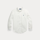 RALPH LAUREN POLO camicia bimbo con logo pony Bianco