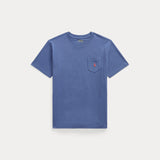RALPH LAUREN POLO t-shirt bimbo con taschino Blu