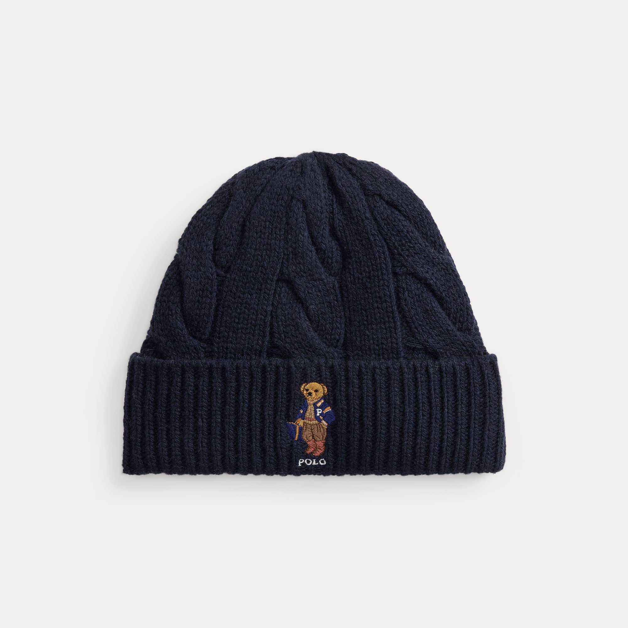 berretto polo bear in lana a trecce 455-P18118 001 RALPH LAUREN POLO 