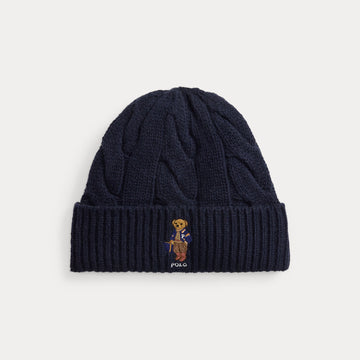 berretto polo bear in lana a trecce 455-P18118 001 RALPH LAUREN POLO 