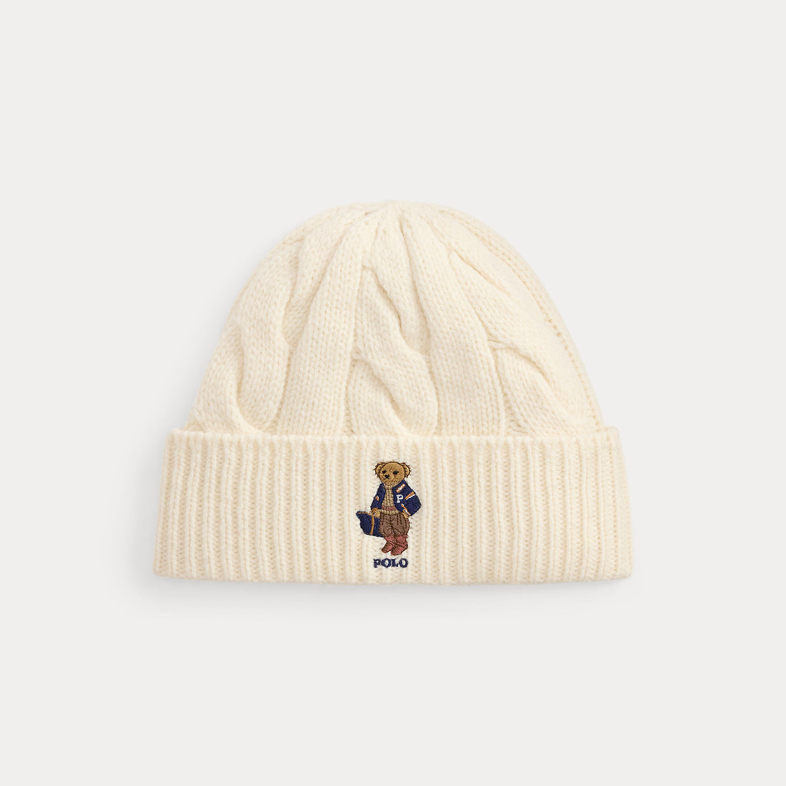 berretto polo bear in lana a trecce 455-P18118 003 RALPH LAUREN POLO 