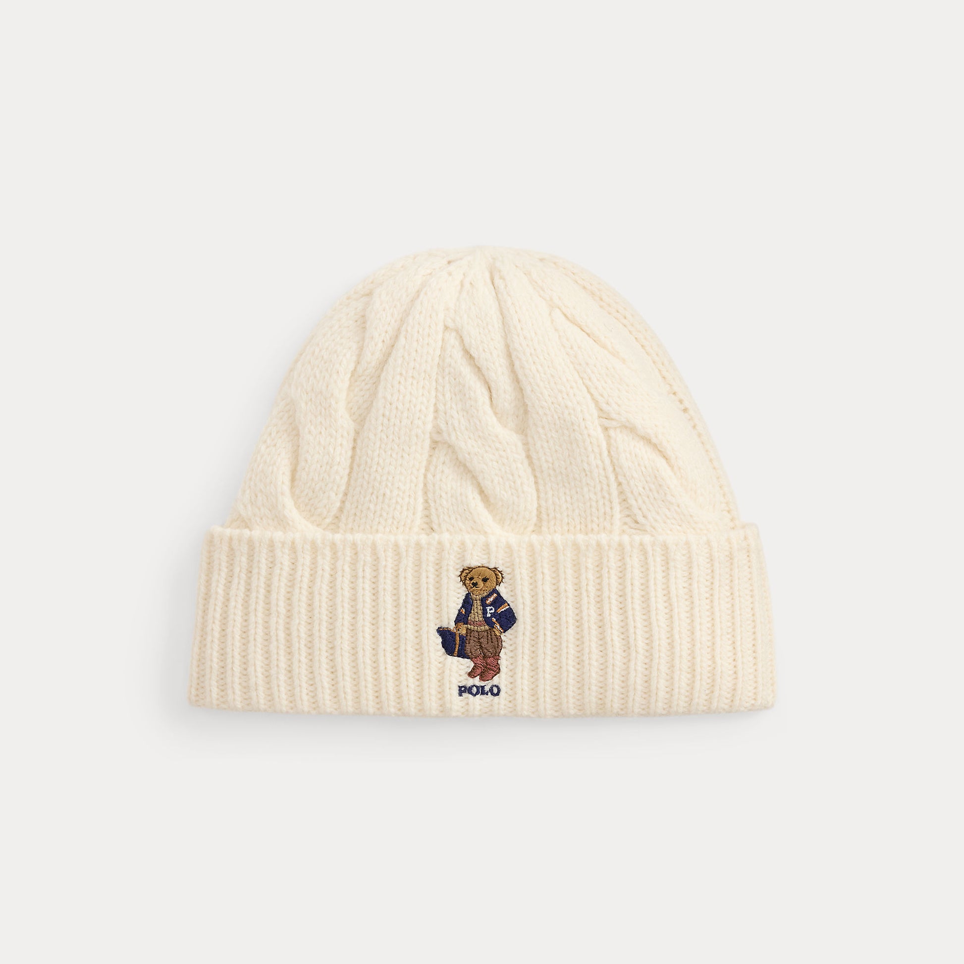 berretto polo bear in lana a trecce 455-P18118 003 RALPH LAUREN POLO 