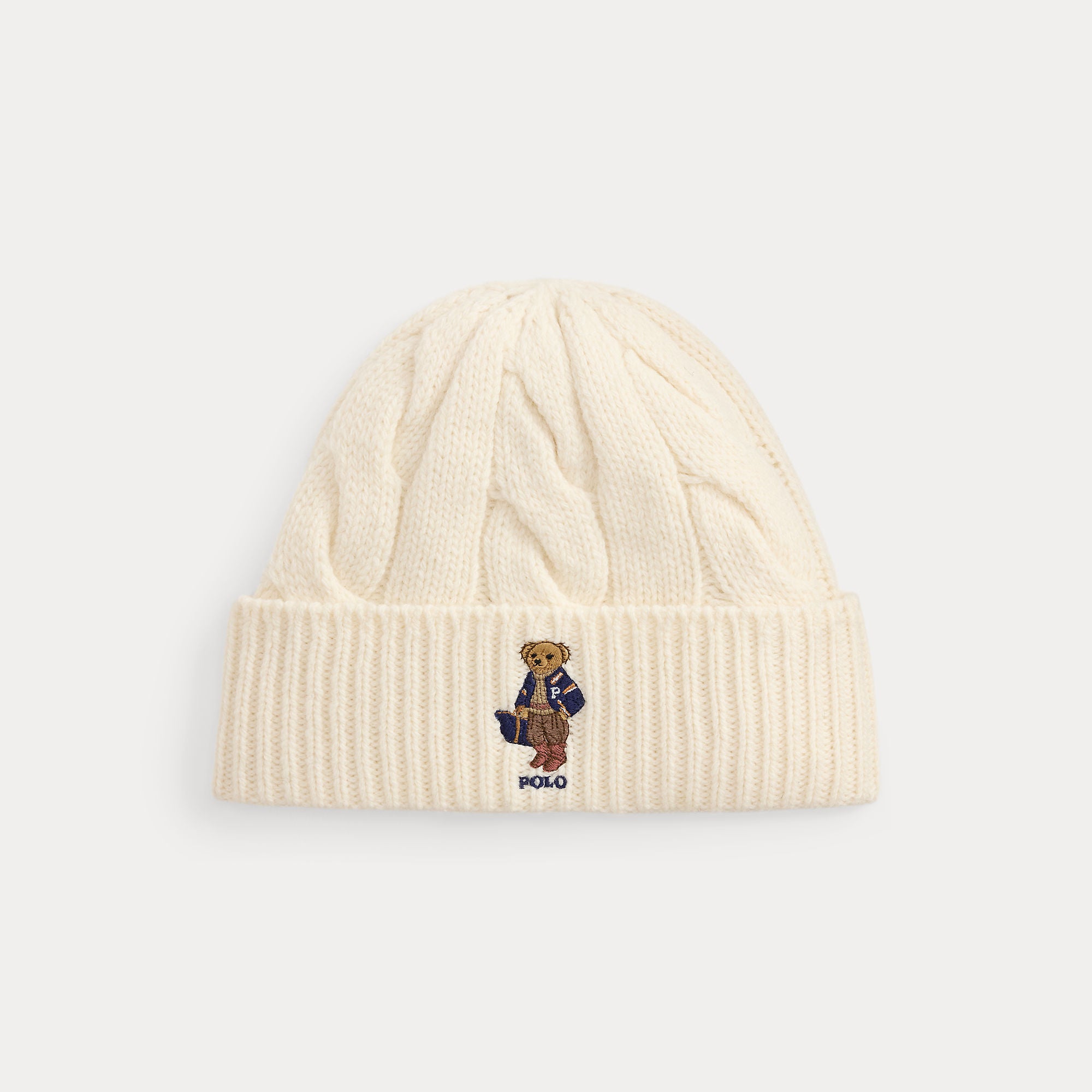 berretto polo bear in lana a trecce 455-P18118 003 RALPH LAUREN POLO 