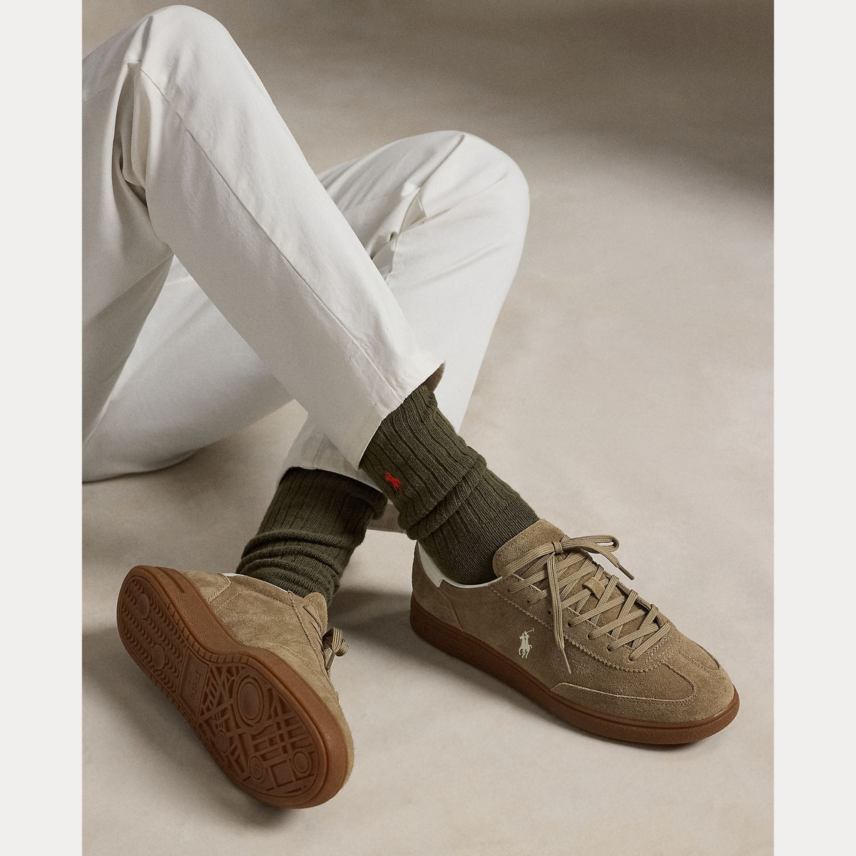 sneakers in camoscio bedford 809-967889 002 RALPH LAUREN POLO 